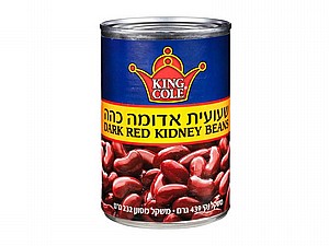 שעועית אדומה כהה מבושלת במי מלח - "KING COLE" שעועית אדומה כהה מבושלת במי מלח - "KING COLE"