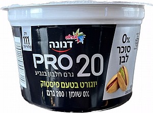 יוגורט דנונה פרו 20 גרם חלבון 0% שומן בטעם פיסטוק - "שטראוס" יוגורט דנונה פרו 20 גרם חלבון 0% שומן בטעם פיסטוק - "שטראוס"