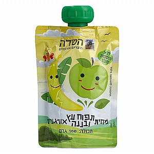 מחית תפוח עץ ובננה אורגניים מחית תפוח עץ ובננה אורגניים