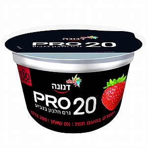 יוגורט PRO 20 בטעם תות 0% שומן יוגורט PRO 20 בטעם תות 0% שומן